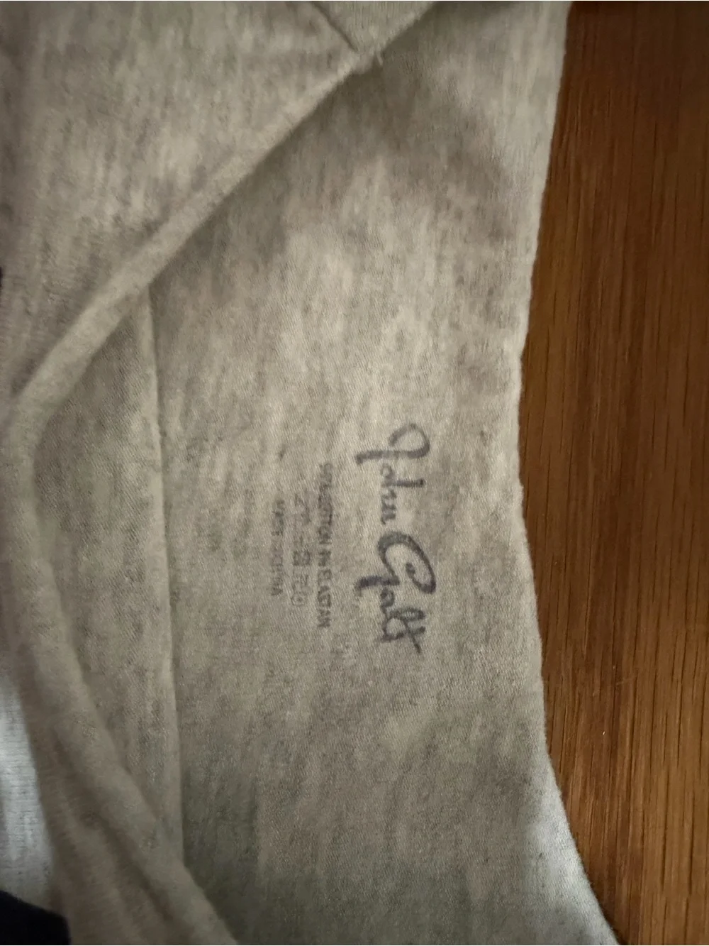 Brandy Melville Heather Gray Tee with Navy 44 Graphic